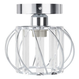 Emitto Crystal Ceiling Light Semi Flush Mount Chandelier Modern Hallway - thumbnail 3