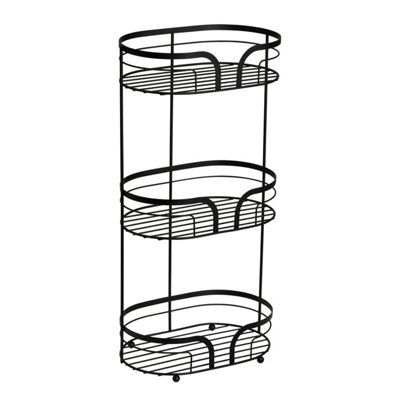 Showerdrape Dante Black Freestanding Bathroom Floor Shower Caddy - image 1