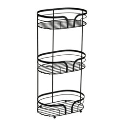 Showerdrape Dante Black Freestanding Bathroom Floor Shower Caddy - thumbnail 1