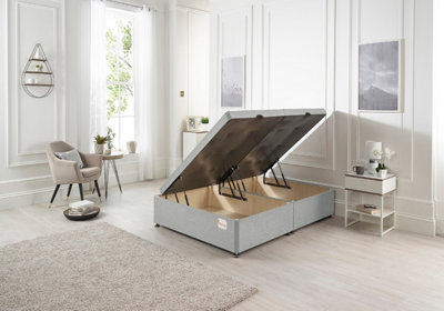 Somnior Beds Somnior 4Ft6 Millbank Ottoman Bed-Side Opening-Sage Linen - image 1