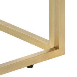 Berkfield Coffee Table Gold Stainless Steel And Tempered Glass - thumbnail 6