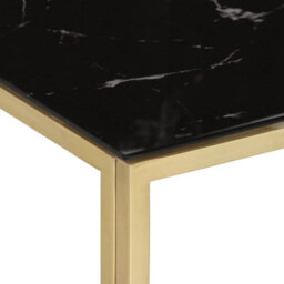 Berkfield Coffee Table Gold Stainless Steel And Tempered Glass - thumbnail 4
