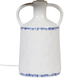 Beliani Table Lamp, White Ceramic Base With Beige Paper-Rope Shade, 24Cm X 51Cm - thumbnail 6