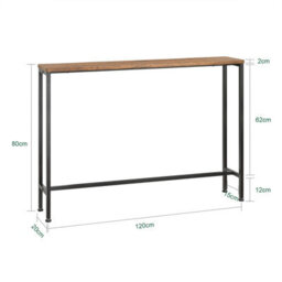 Sobuy Fsb19-Xl-N, Console Table Hall Table Side Table End Table Living Room Sofa Table, Wood Veneer,w120Xd20Xh80 - thumbnail 3