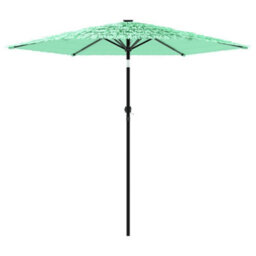 Walplus Garden Parasol With Steel Pole Green 223X223X213 Cm - thumbnail 4
