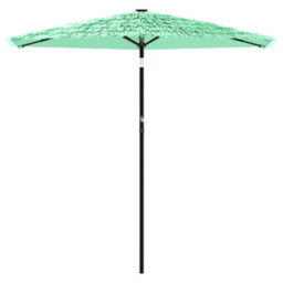 Walplus Garden Parasol With Steel Pole Green 223X223X213 Cm - thumbnail 3
