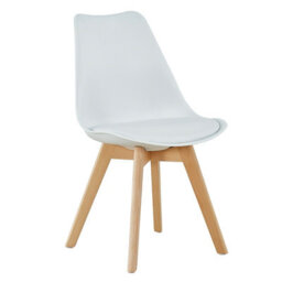 Kosy Koala Round Dining Table And Chairs Set Of 4 White Tulip Chairs Wood Circular Table - thumbnail 6