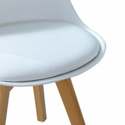 Kosy Koala Round Dining Table And Chairs Set Of 4 White Tulip Chairs Wood Circular Table - thumbnail 7
