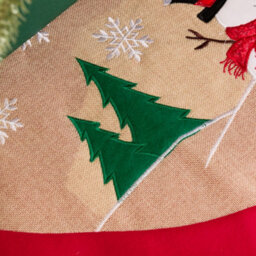 Dibor Traditional Red Snowman Xmas Christmas Tree Decoration Christmas Tree Skirt 86Cm - thumbnail 4