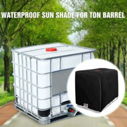 Ibc Tank Cover For 1000L Container, 116 X 100 120 Cm, Uv And Rain Resistant Water (Black) Fdc - thumbnail 5