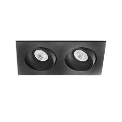Luminosa Lighting Luminosa Arg Tiltable Black Recessed Downlight 2X Gu10 - image 1