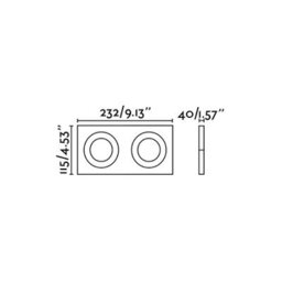 Luminosa Lighting Luminosa Arg Tiltable Black Recessed Downlight 2X Gu10 - thumbnail 2