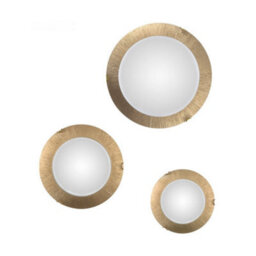 Luminosa Lighting Luminosa Moon Lifestyle Glass Simple Flush Ceiling Light Gold - Sun Gold Finish, 3X E27 - thumbnail 2
