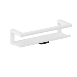Cosmic Bathroom Shelf, Bathroom Organizer,  With Glass Wiper Matt White , Architect S+ Collection - thumbnail 1