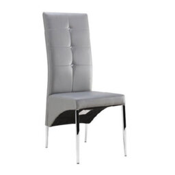 Furniture in Fashion Parini Extending Grey Gloss Dining Table 6 Vesta Grey Chairs - thumbnail 5
