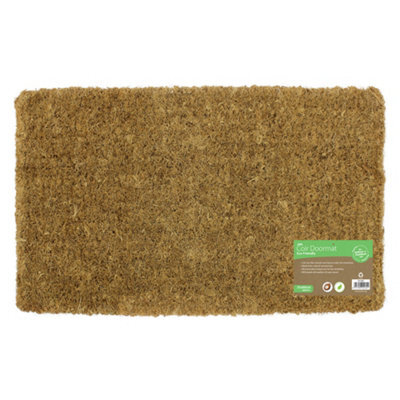 Jvl Eco Friendly Ryburn Plain Natural Coir Doormat 35X60Cm - image 1