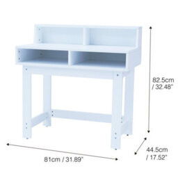Teamson Home Fantasy Fields -  Kids Wooden Desk & Chairs Set With Storage On The Table Top  - White - thumbnail 4