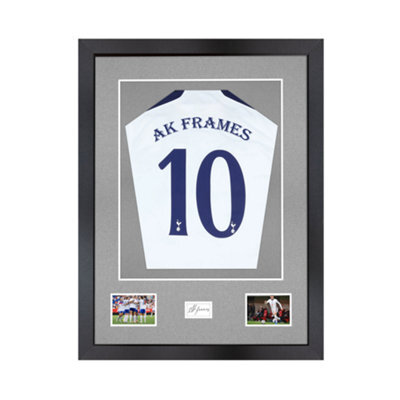 "AK Frames 77.5X58.5Cm Matte Black Shirt Frame With Silver Mount -49X42.5Cm Shirt Window -5X.3.5"" Photos - 7.5X4.5Cm Name Plate" - image 1