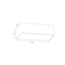 Luminosa Lighting Luminosa Rodan 30Cm Flush Wall Lamp Chrome - thumbnail 2