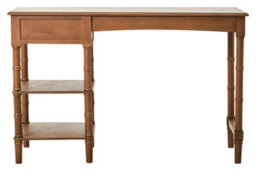 Orsina Classic Design Natural Wood Desk, Functional Computer Desk For Office, Spindle Legs Design Desk For Library - thumbnail 5