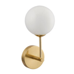 Anson Lighting Consort Brushed Gold And Opal Glass 1 Light Wall Light - thumbnail 7