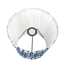 Pacific Lifestyle 40Cm Blue Patterned Tapered Lampshade Cone Table Floor Lamp Shade - thumbnail 4