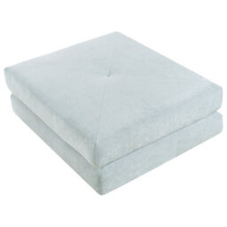 Wyld And Coco Nova Single Sofa Pouffe Bed In Light Blue Chenille, Convertible 1-Seater Sleeper - thumbnail 8