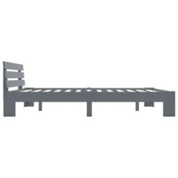 Berkfield Bed Frame Grey Solid Pine Wood 180X200 Cm 6Ft Super King - thumbnail 4