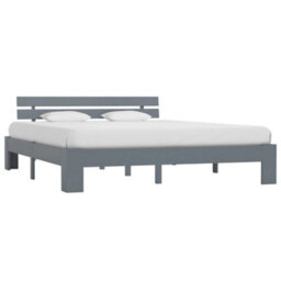 Berkfield Bed Frame Grey Solid Pine Wood 180X200 Cm 6Ft Super King - thumbnail 1