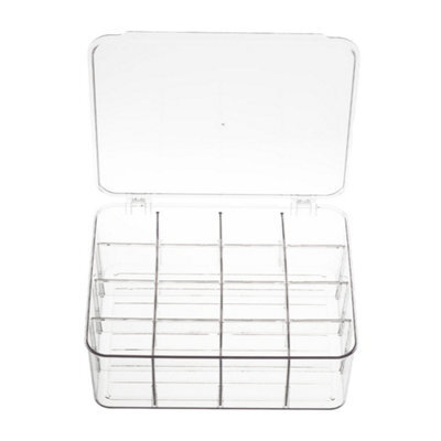 Living And Home Transparent 16-Compartment Underwear Drawer Organizer, 28.7Cm W X 23.7Cm D X 10.5Cm H - image 1