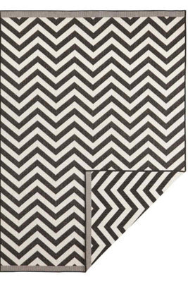 The Rugs Palma Indoor Outdoor Reversible Rug Durable Soft For Living Room In Black - image 1