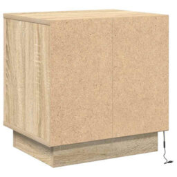 Berkfield Bedside Cabinet With Led Lights Sonoma Oak 44X34,5X45 Cm - thumbnail 8