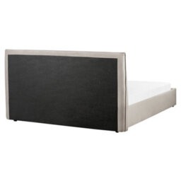 Beliani Ottoman Bed Velvet Lavaur 160 X 200 Cm (Eu King Size) Taupe - thumbnail 8