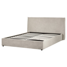 Beliani Ottoman Bed Velvet Lavaur 160 X 200 Cm (Eu King Size) Taupe - thumbnail 4