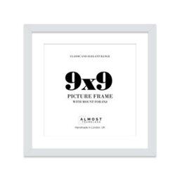 "9X9"" Light Grey Picture Frame - 9X9"" Square Frame With 8X8"" Mount For 9X9""/8X8"" Pictures Moderrn Style Thin Edge, 1 Pack" - thumbnail 1