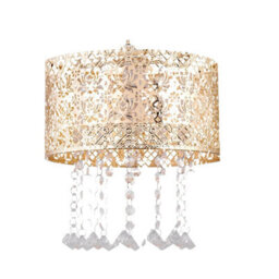 First Choice Lighting Gold Cut Out Jewelled Easy Fit Light Shade - thumbnail 1