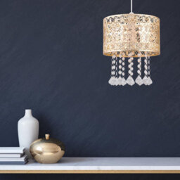 First Choice Lighting Gold Cut Out Jewelled Easy Fit Light Shade - thumbnail 2