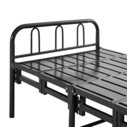 Thehotsale Single Black Guest Folding Metal Bed Frame, 89Cm(W) X 194Cm(D) X 80.6Cm(H) - thumbnail 6