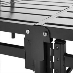 Thehotsale Single Black Guest Folding Metal Bed Frame, 89Cm(W) X 194Cm(D) X 80.6Cm(H) - thumbnail 5