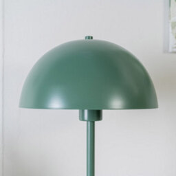 Valuelights Stassi Forest Green Single Stem Bedside Table Lamp With Dome Lampshade - Led Bulb Included - thumbnail 4