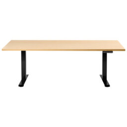 Beliani Electric Adjustable Standing Desk Destines Black/ Light Brown 180 Cm 72 Cm - thumbnail 4