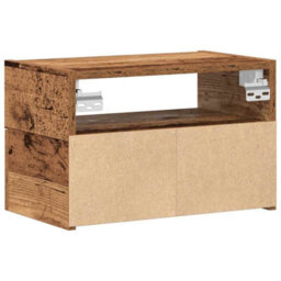 Berkfield Wall-Mounted Bedside Cabinets 2 Pcs Old Wood 45X26X28.5 Cm - thumbnail 7