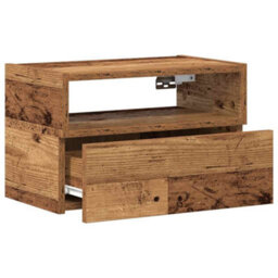Berkfield Wall-Mounted Bedside Cabinets 2 Pcs Old Wood 45X26X28.5 Cm - thumbnail 5