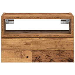 Berkfield Wall-Mounted Bedside Cabinets 2 Pcs Old Wood 45X26X28.5 Cm - thumbnail 4