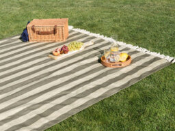 Beliani Picnic Blanket Mouza 200 X 200 Cm Beige - thumbnail 2