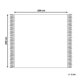 Beliani Picnic Blanket Mouza 200 X 200 Cm Beige - thumbnail 3