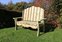 Churnet Valley Garden Furniture Ltd Alton Manor Wooden Bench Garden Seat - L70 X W150 X H100 Cm - Partially Assembled - thumbnail 4