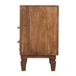 Artisan Furniture Solid Wood Arno Bedside In Golden Teak, 2-Drawers, 1 Shelf, Brown - thumbnail 9