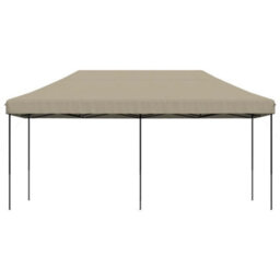 Walplus Foldable Party Tent Garden Gazebo Canopy Pop-Up Taupe 580X292X315 Cm - thumbnail 3