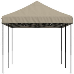 Walplus Foldable Party Tent Garden Gazebo Canopy Pop-Up Taupe 580X292X315 Cm - thumbnail 4
